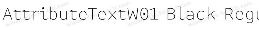 AttributeTextW01 Black Regular字体转换